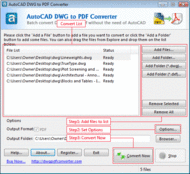 AutoCAD DWG to PDF Converter 2009 screenshot